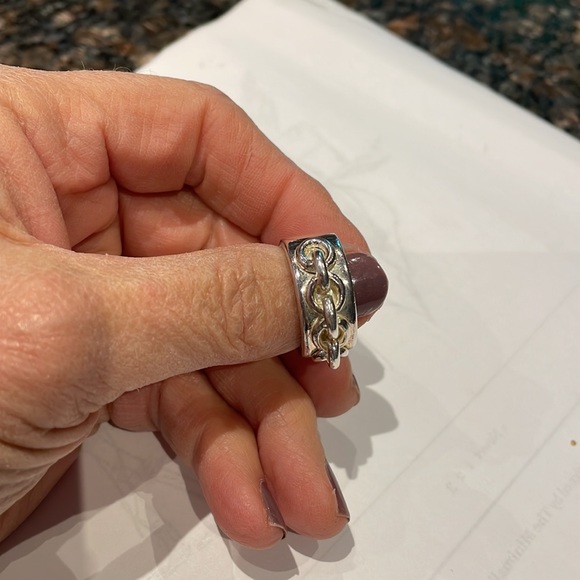 Birks Ring Sterling Silver Rocker Chic Size 7 - Picture 2 of 7